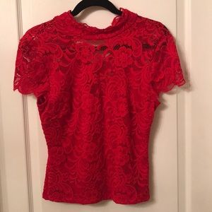Bebe lace blouse size M